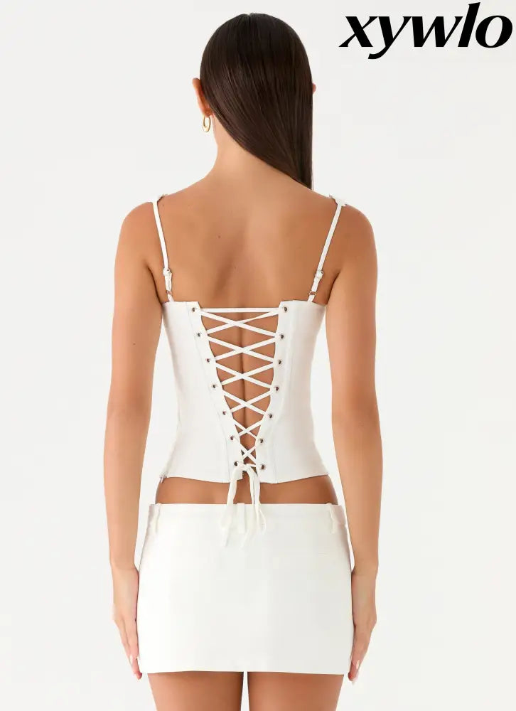 Amarente Mini Skort - White - Mini Skirt