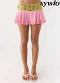 Aminata Mini Skirt - Baby Pink - Mini Skirts