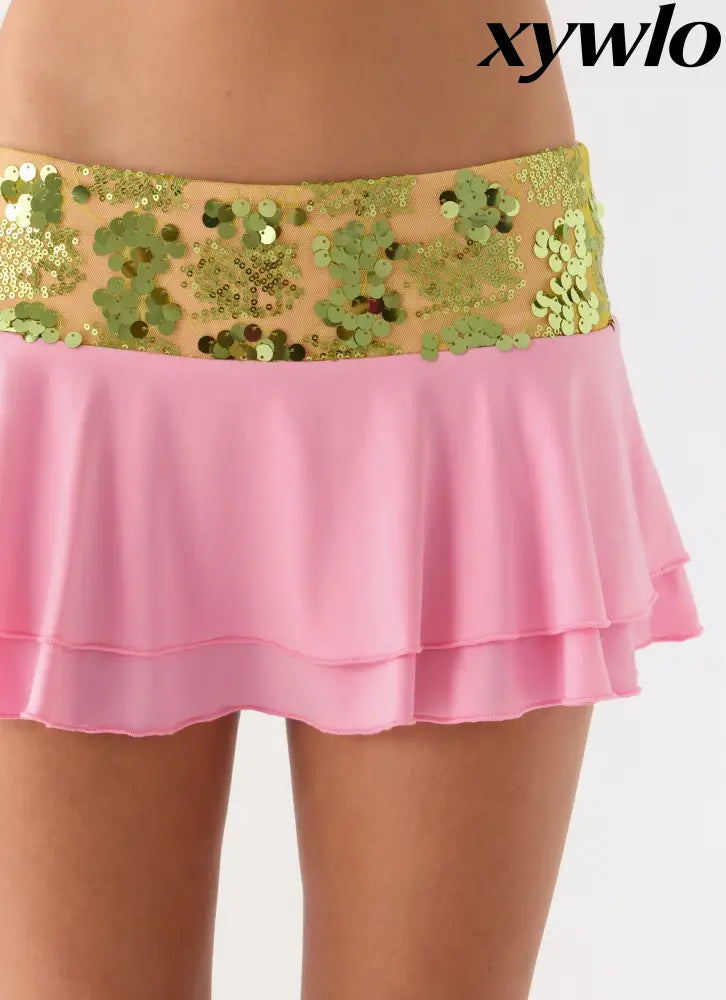 Aminata Mini Skirt - Baby Pink - Mini Skirts