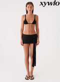 Arinah Swim Mini Skirt - Black - Mini Skirt