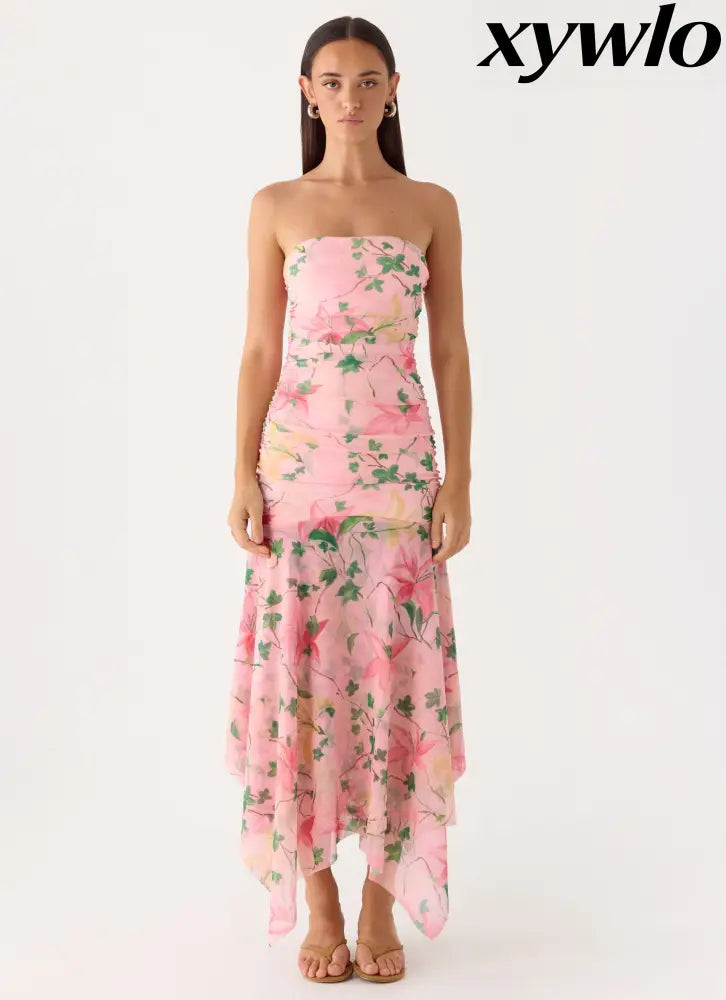 Bingle Midi Dress - Blooming Spring - Midi Dresses