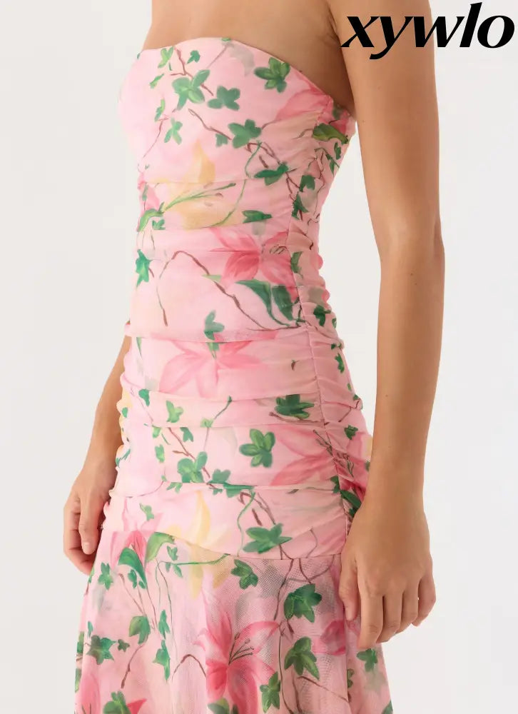 Bingle Midi Dress - Blooming Spring - Midi Dresses