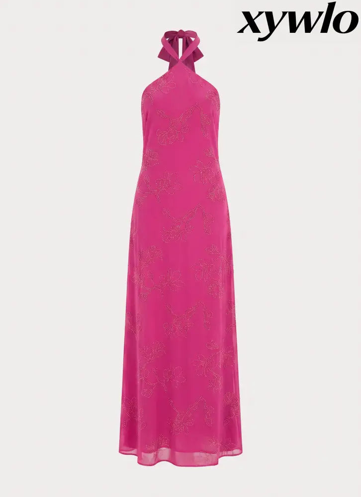 Cliffs Edge Maxi Dress - Berry Kiss - Maxi Dresses