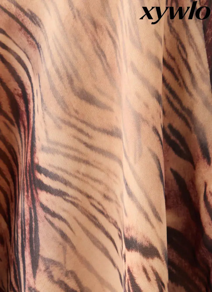 Gehrie Mini Skirt - Golden Tiger - Mini Skirts