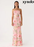 Iroha Strapless Maxi Dress - Blooming Spring - Maxi Dresses