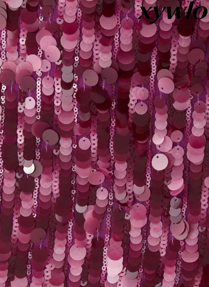 Malayah Sequin Mini Skort - Plum - Skorts