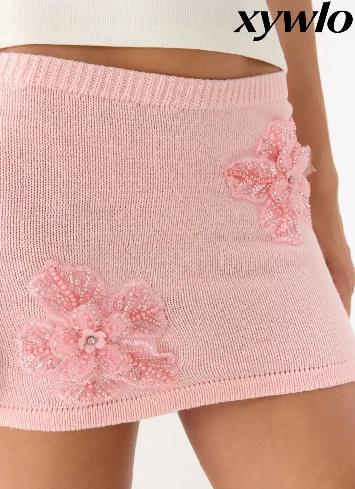 Neverland Mini Skirt - Baby Pink - Mini Skirts