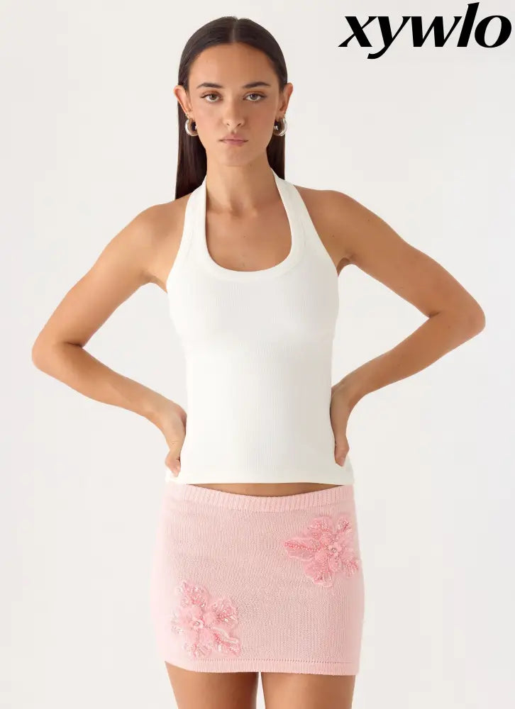 Neverland Mini Skirt - Baby Pink - Mini Skirts