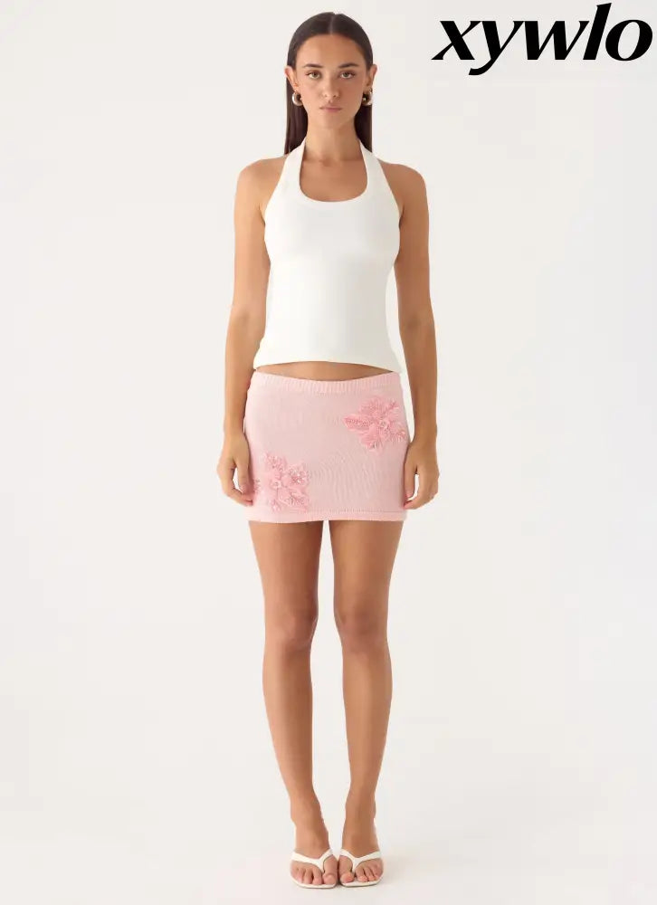 Neverland Mini Skirt - Baby Pink - Mini Skirts