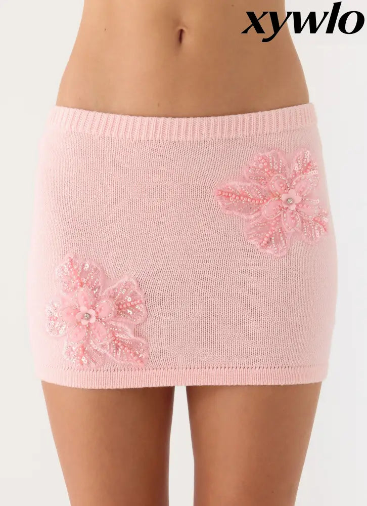 Neverland Mini Skirt - Baby Pink - Mini Skirts