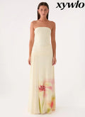 Palomar Strapless Maxi Dress - Soft Lily - Maxi Dresses