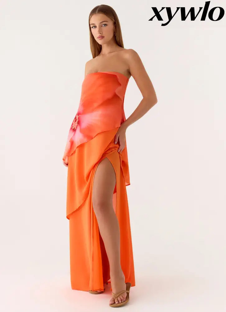Persuasive Maxi Dress - Orange Blossom - Maxi Dresses