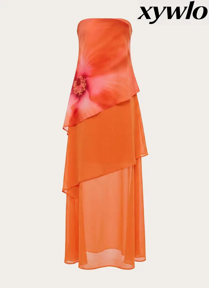 Persuasive Maxi Dress - Orange Blossom - Maxi Dresses