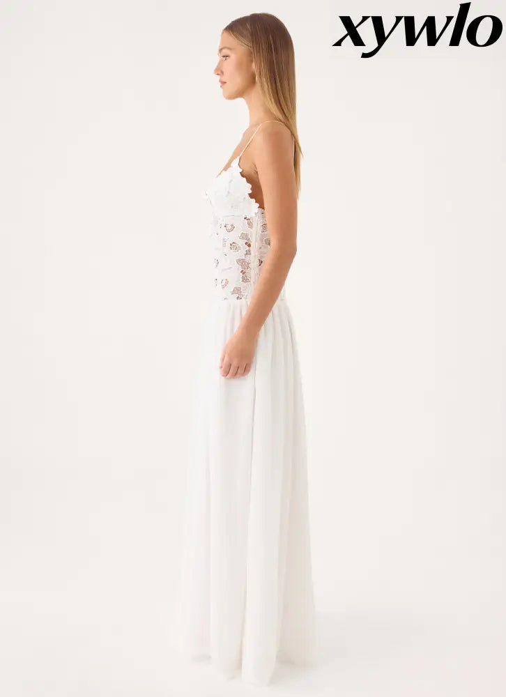 Shooting Love Maxi Dress - White - Maxi Dresses