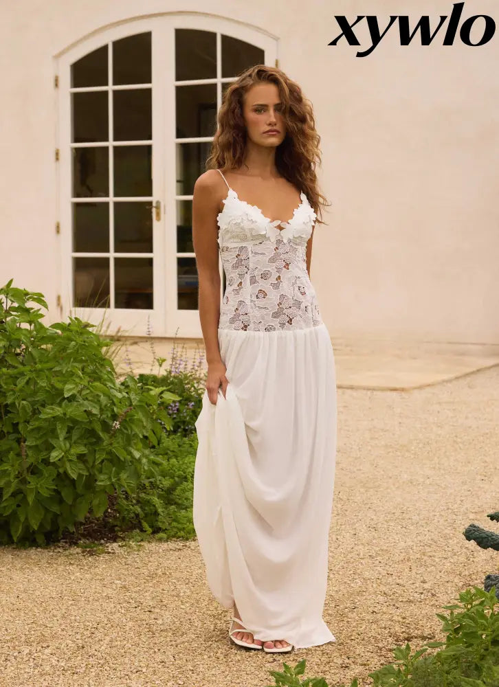 Shooting Love Maxi Dress - White - Maxi Dresses