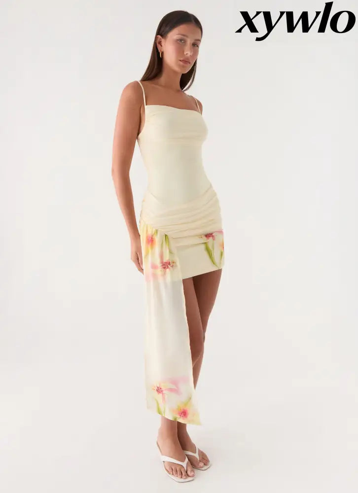 Syna Sash Mini Dress - Soft Lily - Mini Dresses