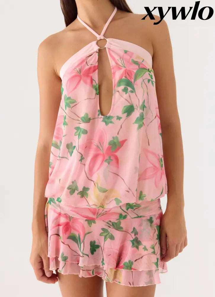 Telling You Mini Dress - Blooming Spring - Mini Dresses