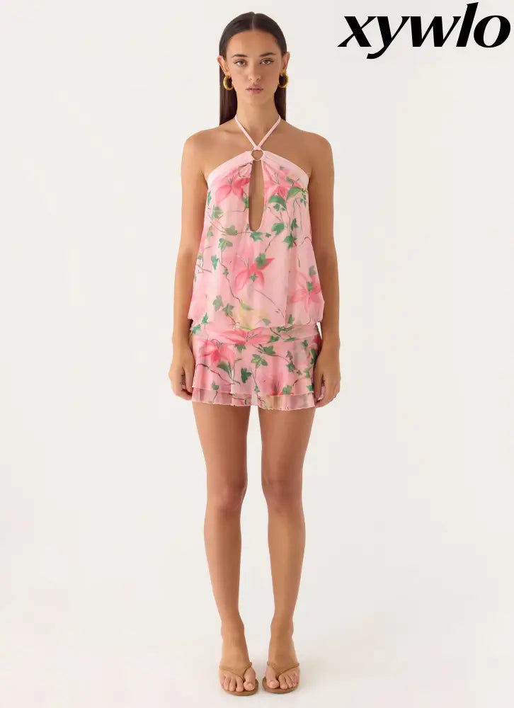 Telling You Mini Dress - Blooming Spring - Mini Dresses