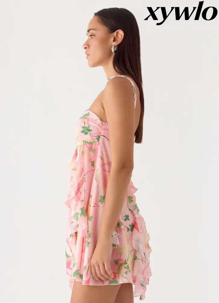 When You Look Mini Dress - Blooming Spring - Mini Dresses