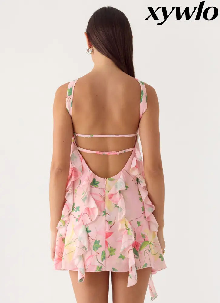 When You Look Mini Dress - Blooming Spring - Mini Dresses