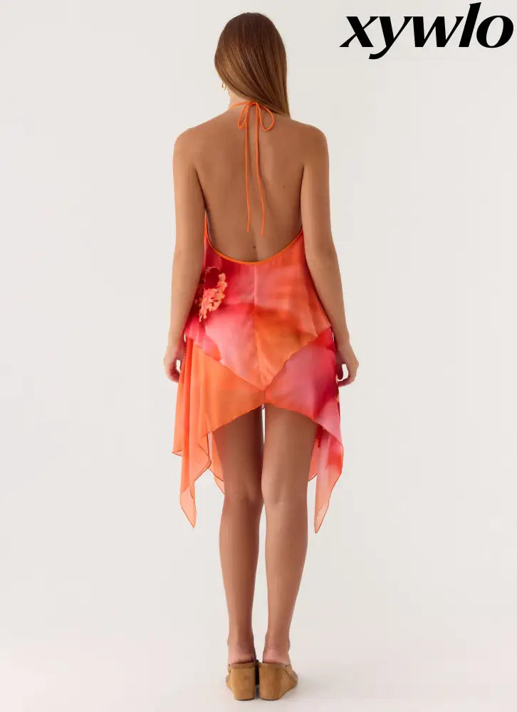 Wylma Mini Dress - Orange Blossom - Mini Dresses