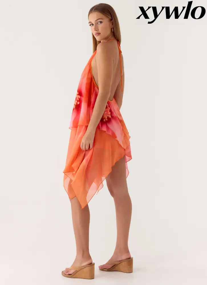 Wylma Mini Dress - Orange Blossom - Mini Dresses