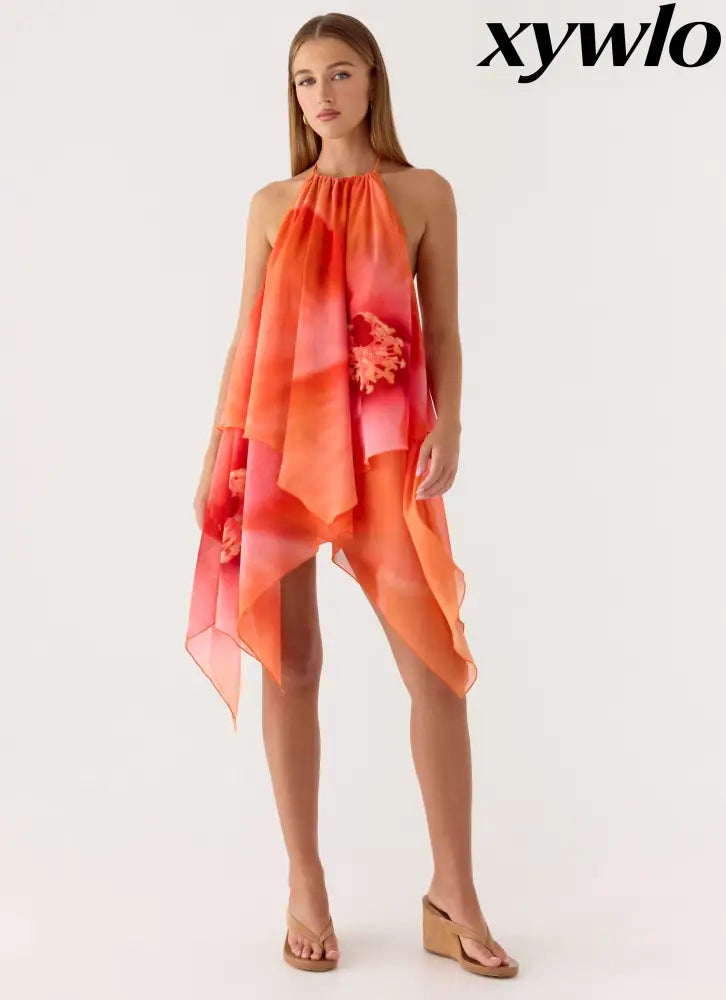 Wylma Mini Dress - Orange Blossom - Mini Dresses